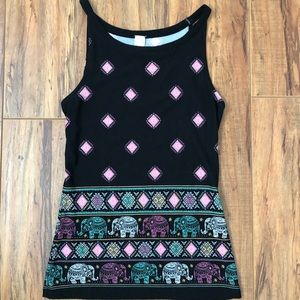 Soft, black women’s tank top. Stretchy material. No boundaries brand. Size small